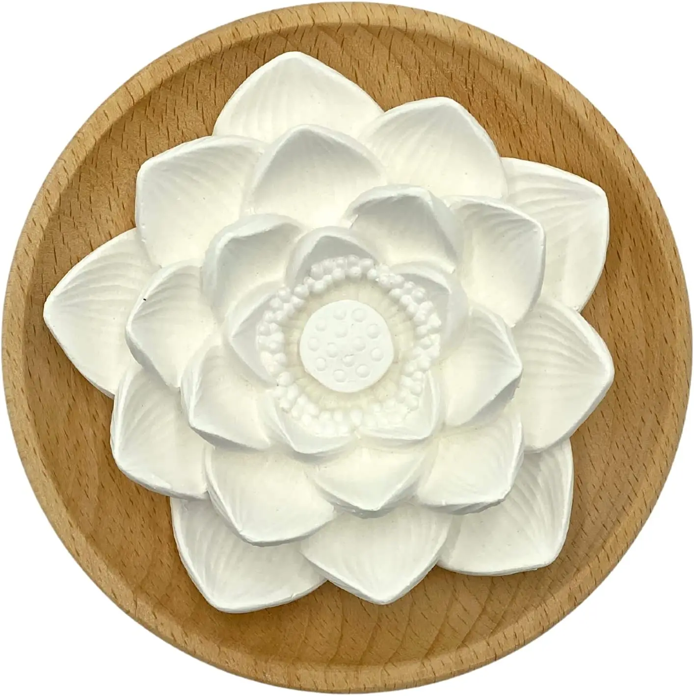 Lotus Flower Shaped Ceramic Passive Diffuser for Essential Oils White Porcelain Non-Electric Aroma Diffuser