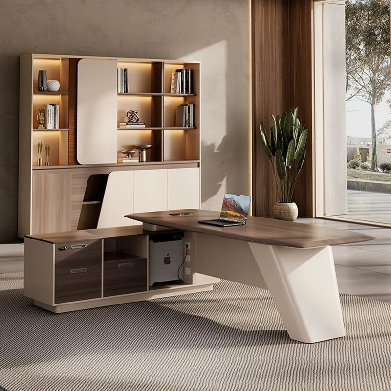 Modern CEO Executive Desk  Office desk Furniture Manager Desk Wooden L shape office table