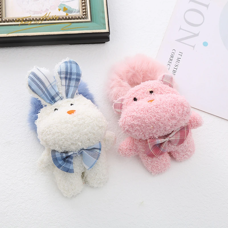 Tracy & Herry Hair Tie for Kids Elastic Accessories Cartoon Plush Frog Rabbit Stuffed Animal Scrunchie Wholesale