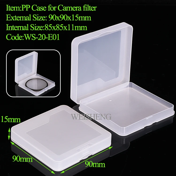WEISHENG Plastic Filter Camera Box Wallet Holder Filter Storage Case Up to 95mm Camera Filter Container For SONY Fujifilm