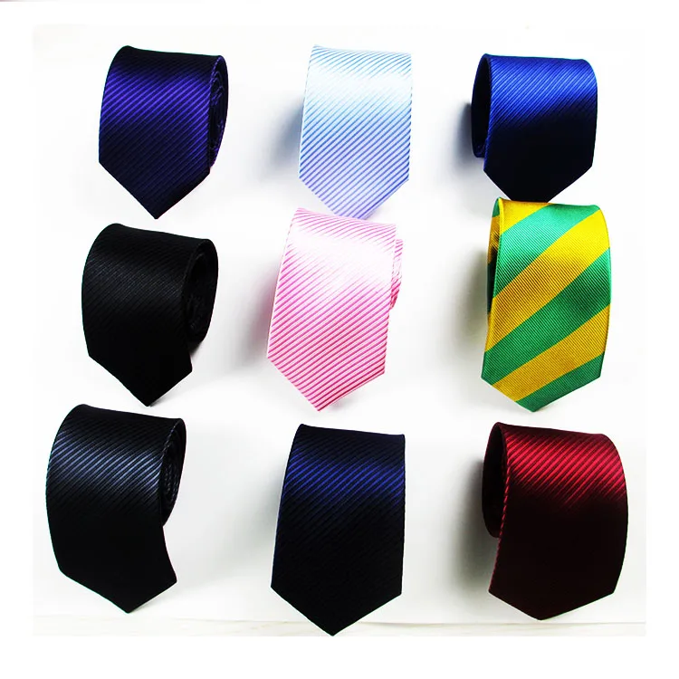 Corporate Men Loose Fashion Business Purple Multi color Polyester Uniform long Size Strips Suit Necktie  Business Travel Tie