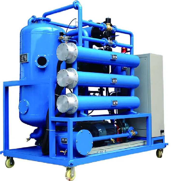 efficiency transformer cooling coolant oil filter machine double stage vacuum transformer oil dehydration degassing purifier