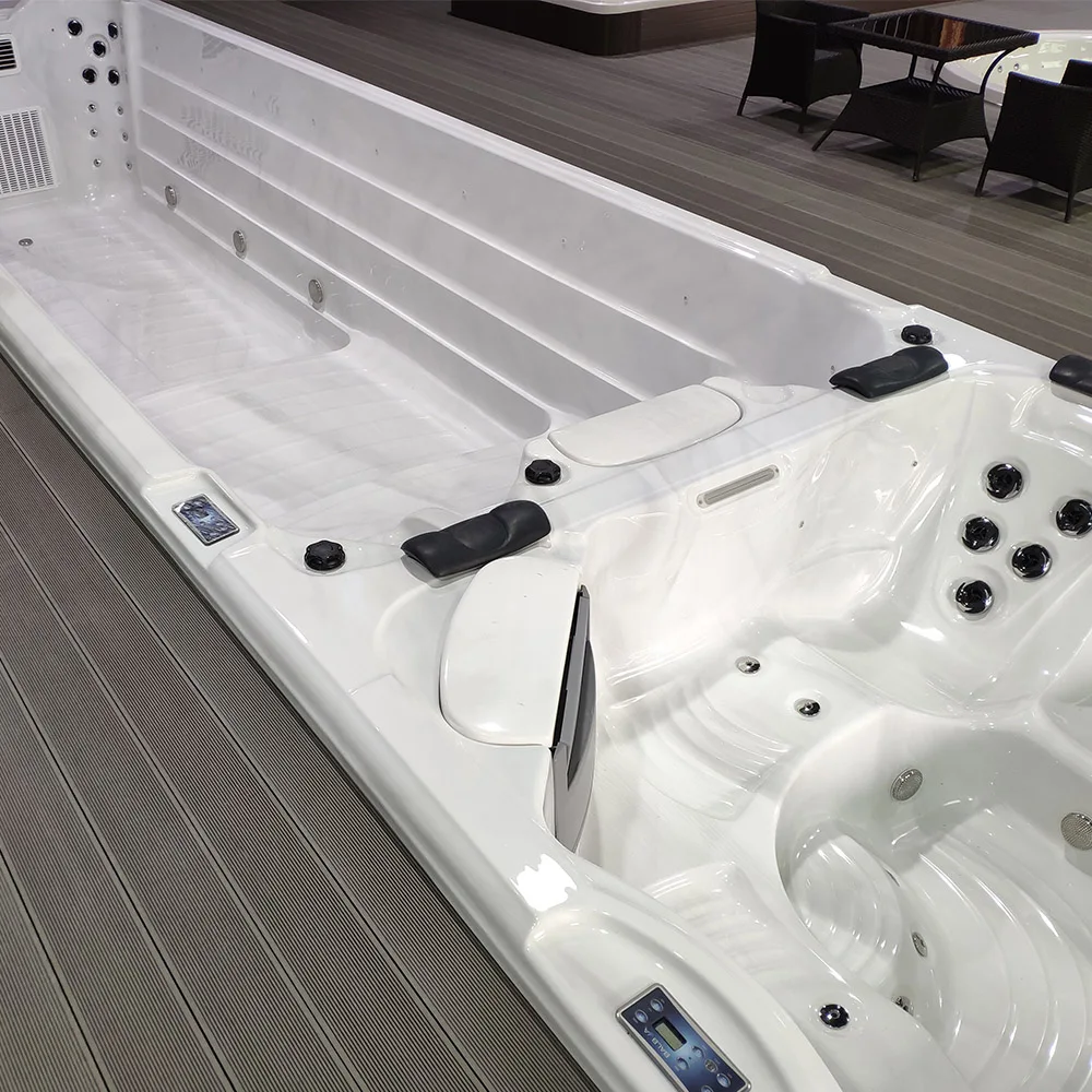 Сверхдлинный глубокий бесконечный бассейн 10 м, джакузи с 82 струями и противотеками