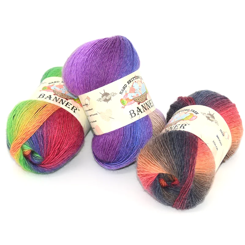 
Lana para tejer Crochet Knitting Wool Yarn with Various Color for Hand Knitting Scarves 