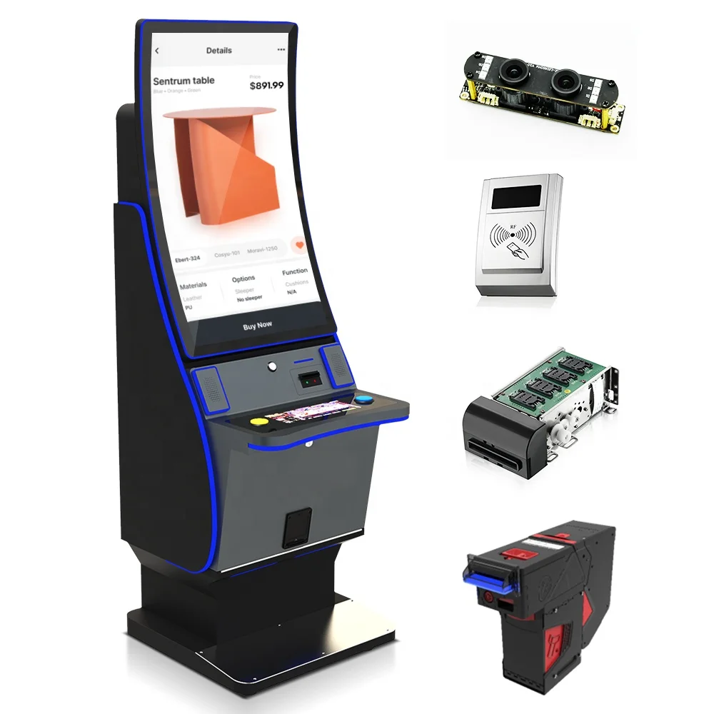 Ultimate Fire Link 8 in 1 Game Machine 43inch Curved Monitor Cabinet with Bill Accepter Ticket Printer
