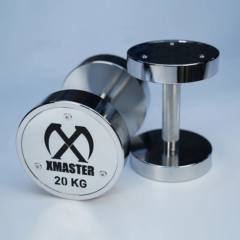 Chrome Steel Dumbbell Set in KGS