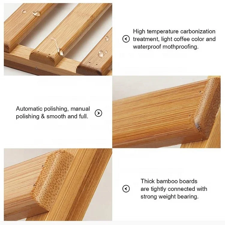 Refined-bam Bamboo Floating Shelves Mounted Shelves for Bedroom, Living Room, Bathroom, Kitchen (3pack)