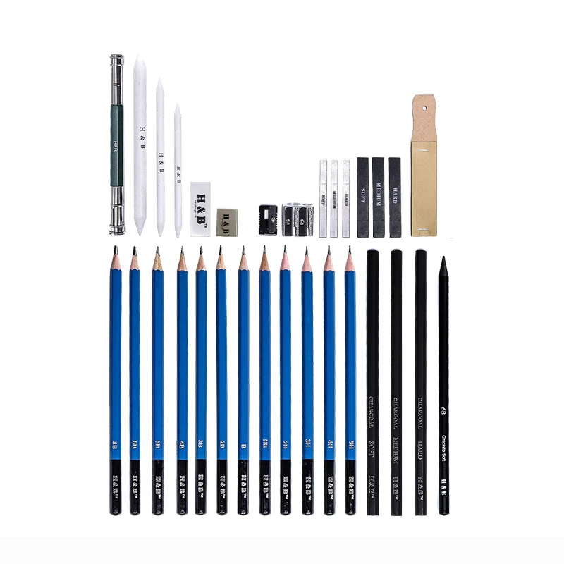 
High quality 32pcs artist sketch drawing pencil set in bag 