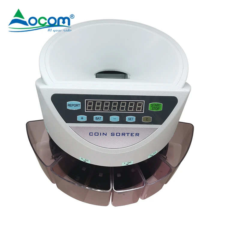 Multi-currency Coin Sorter Counter Machine with LED Display