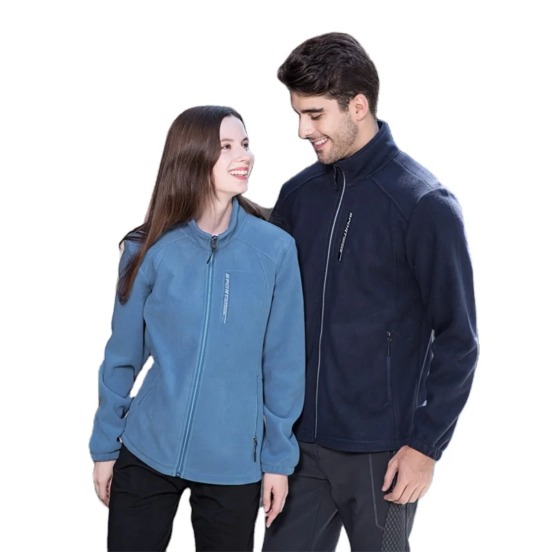 Мужская и Женская флисовая теплая куртка для походов и отдыха на природе, альпинизма, треккинга, кемпинга с вышивкой, Ветровка унисекс, теплые пальто, куртка