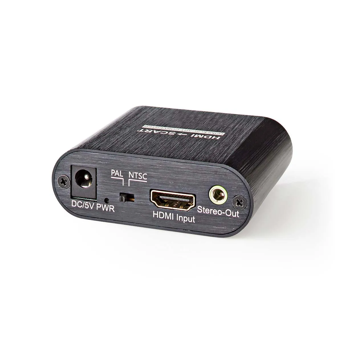 HDMI to Scart + Stereo Converter Up to 4K MHL/HDMI to SCART Box support NTSC and PAL TV formats output