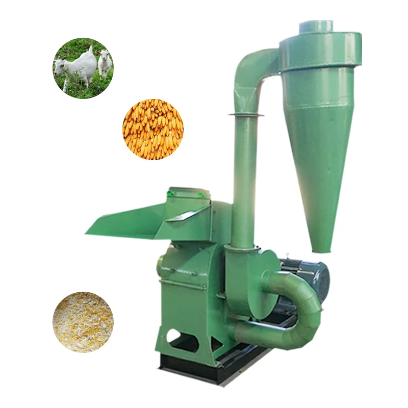 Large hammer type feed crusher, rice husk and miscellaneous grains universal feeder, breeding corn cob and straw crusher