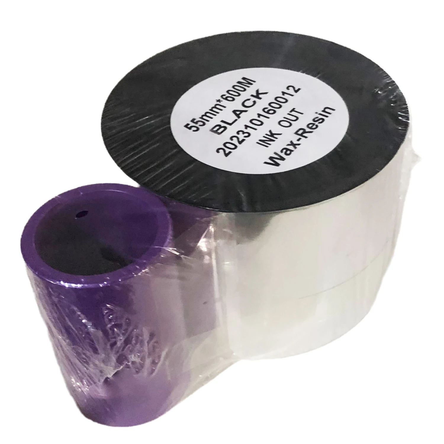 Custom black 55mmx 600m High Speed TTO thermal transfer ribbon for Markem printer