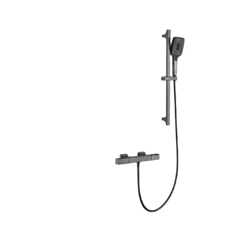 Chrome surface treatment shower set system sleeve ceramic style sliding blender new style