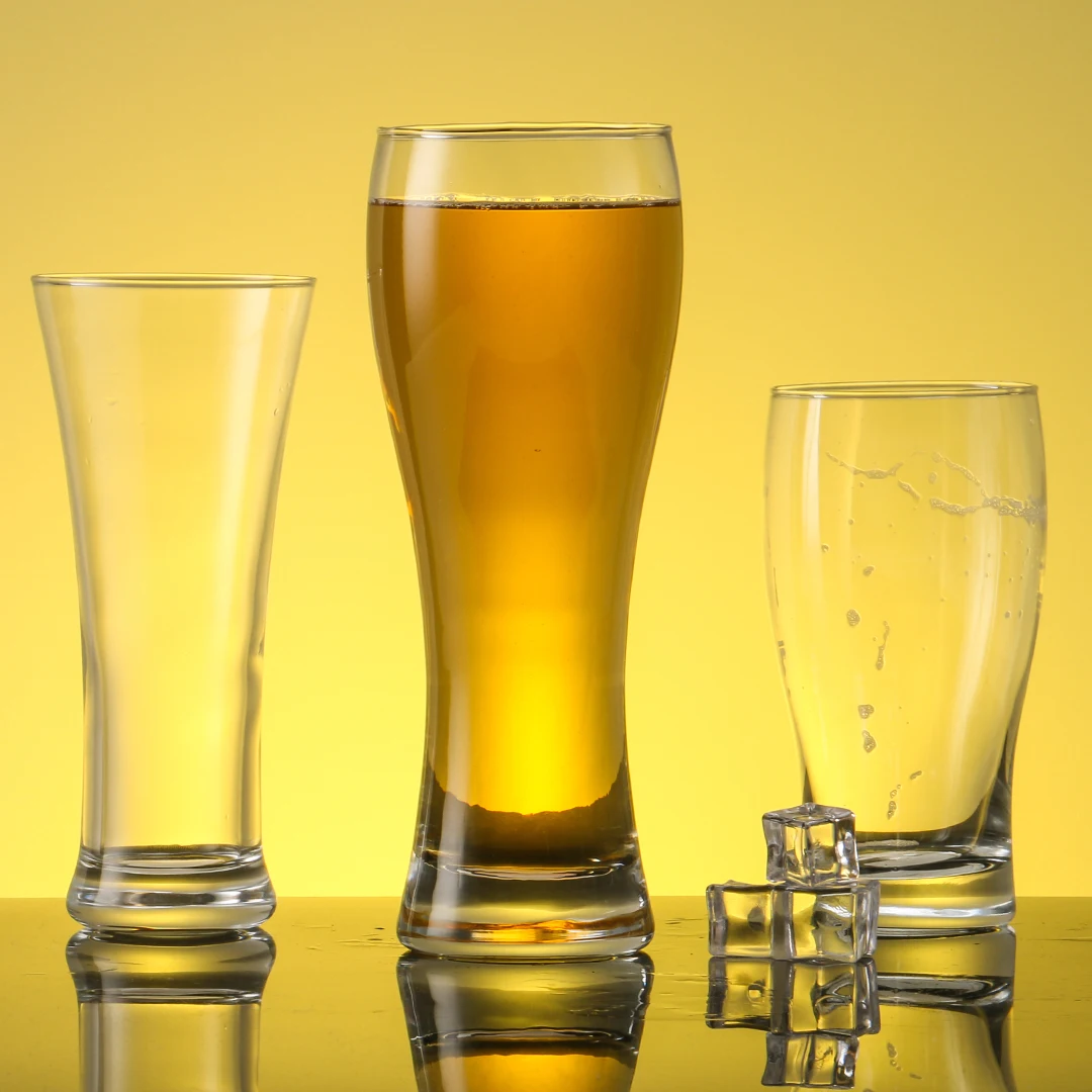 Wholesale Custom Logo High Quality Sublimation Beer Mug Wine Glass Cup Beer Glasses Set Clear Craft Beer Glass