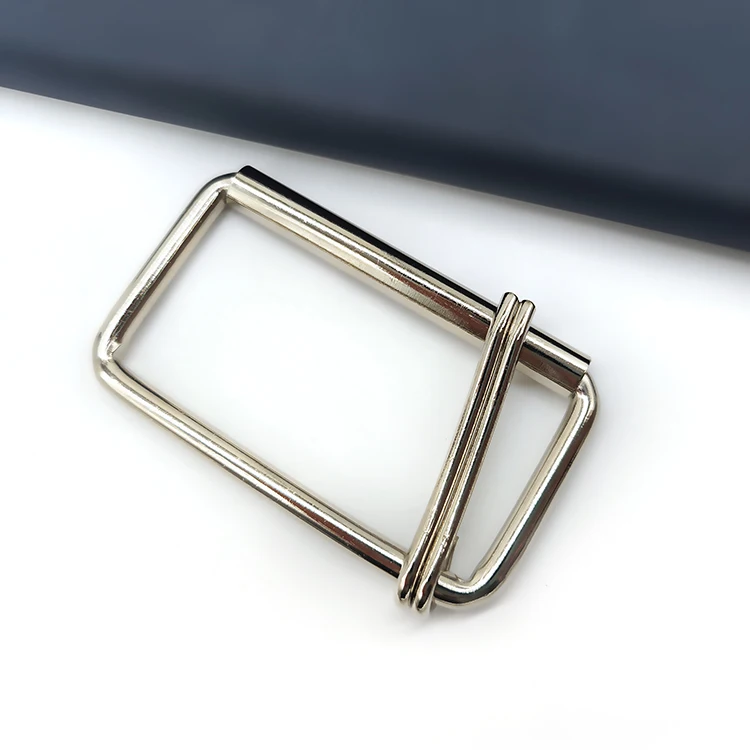Custom High Quality Handbag Straps Metal Pin Buckle Adjuster Slider Roller Belt Buckles 70mm Square Side Release Buckle