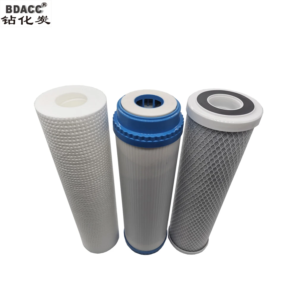 10 Inch Filter 3 Stage Water Pre-filtration PP+UDF+CTO Countertop Water Purifier Water Filters