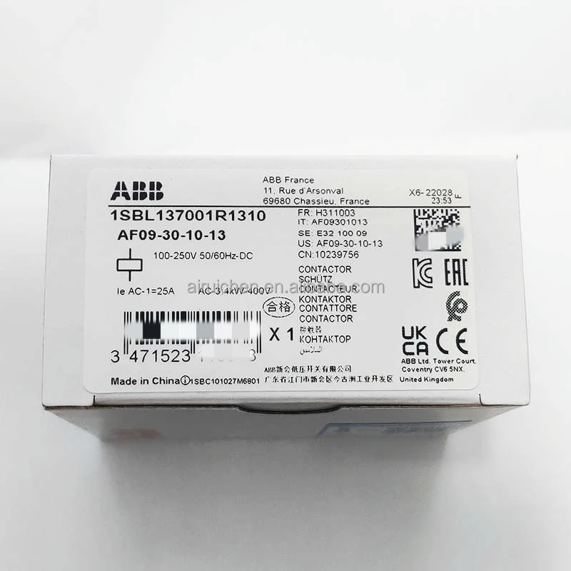 Распределитель ABB оригинальный контактор 1SBL137001R1310 AF09-30-10-13 100-250 В 50/60HZ-DC AF09-30 DC