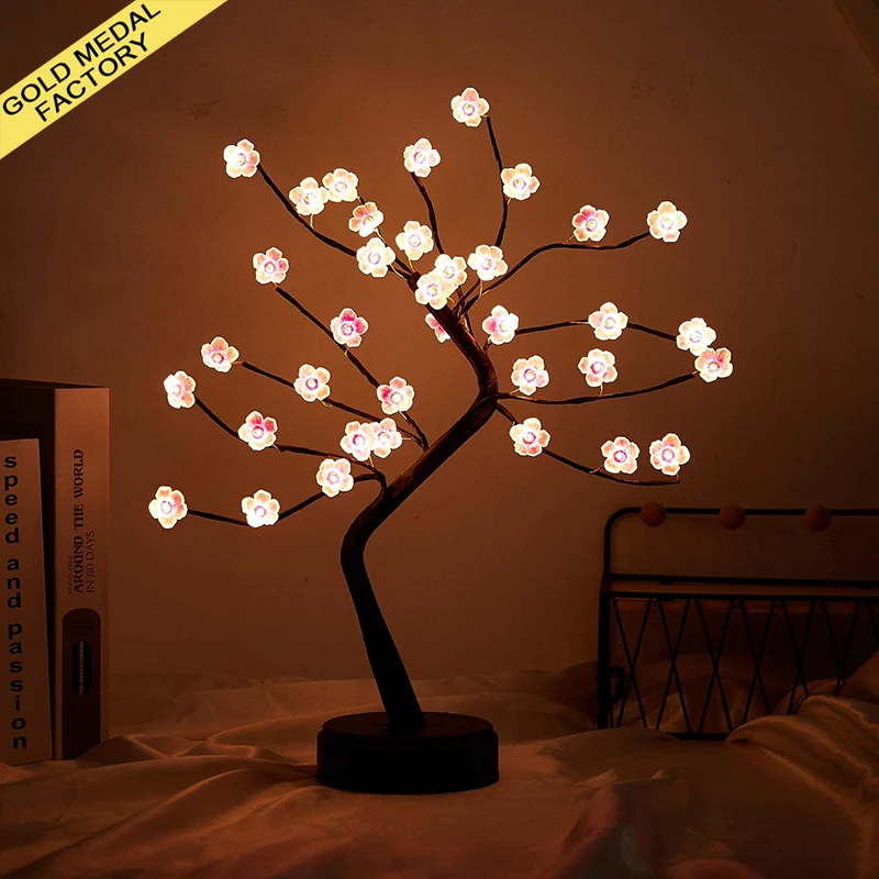 Cherry Blossom Tree Light Led Fairy Kirschblutenbaum Lamp Bedroom Decoration Holiday Lighting Cherry Blossom Tree Lamp