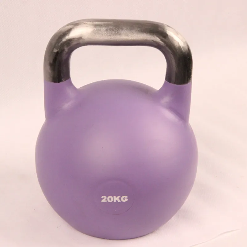 Rizhao New Power Fitness Online Shop Top Supplier Power Fitness Competition Cast Iron Coated Steel Weight Adjustable Kettle Bell