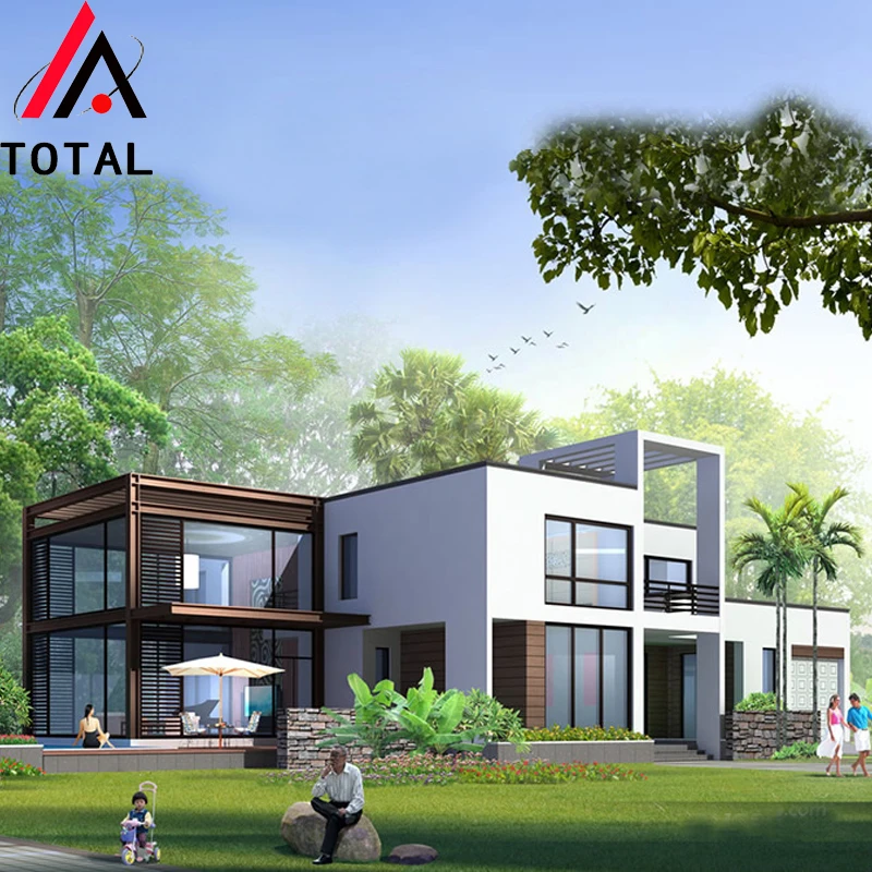 Light Weight Steel Prefabricated Container House / Villa For Sale