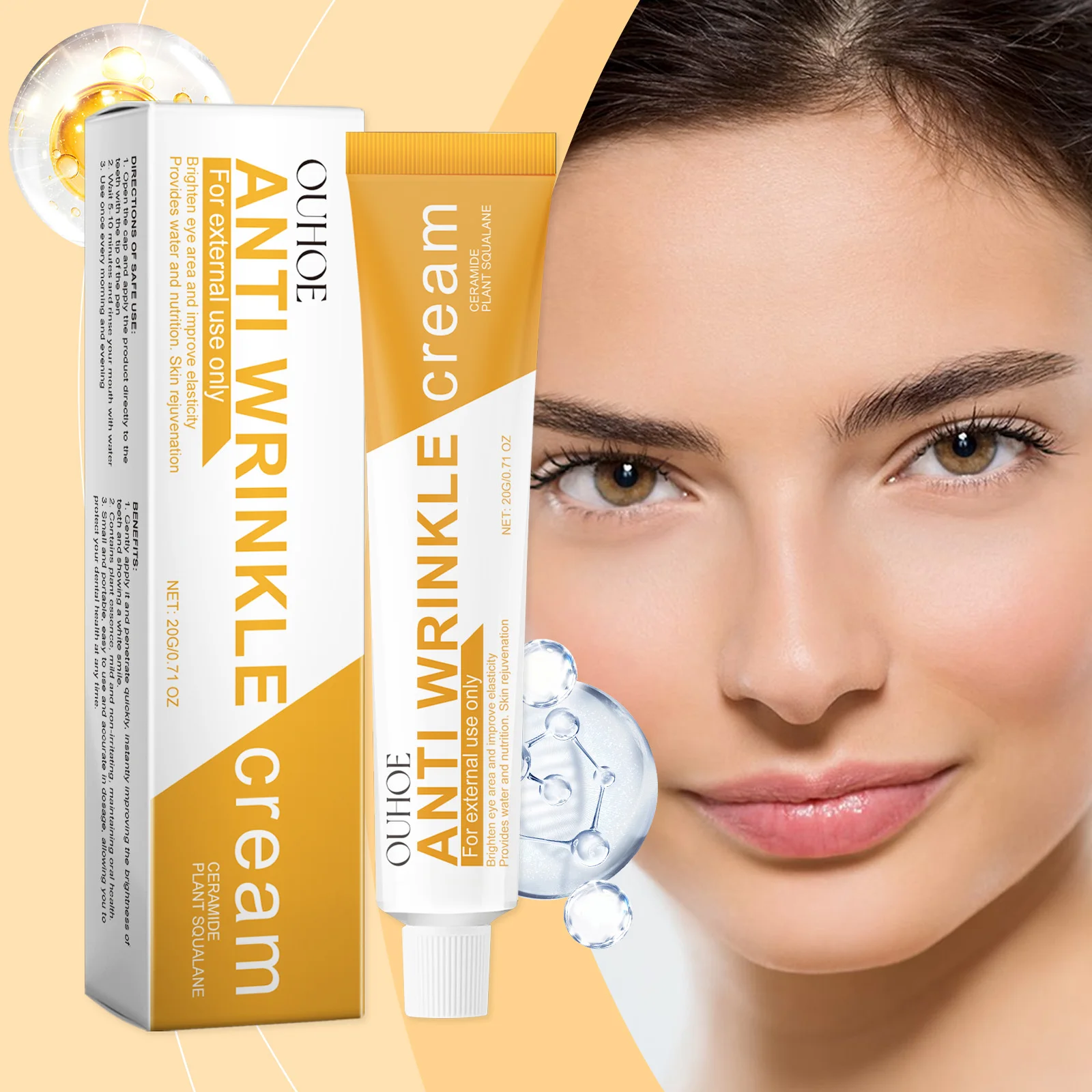 OUHOE Face Beauty Cream Mild Anti Age Cream Reduces Wrinkles Hydrating Anti Wrinkle Cream For Women