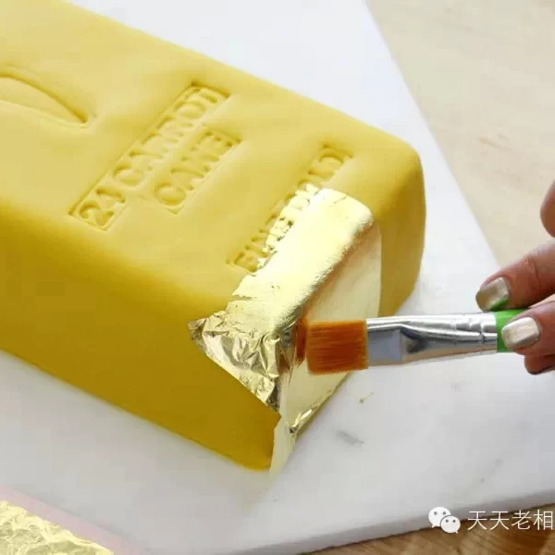 Ручка с щетиной для рисования набор из 12 съедобных золотых кисточек золотыми листьями пищевые ручки