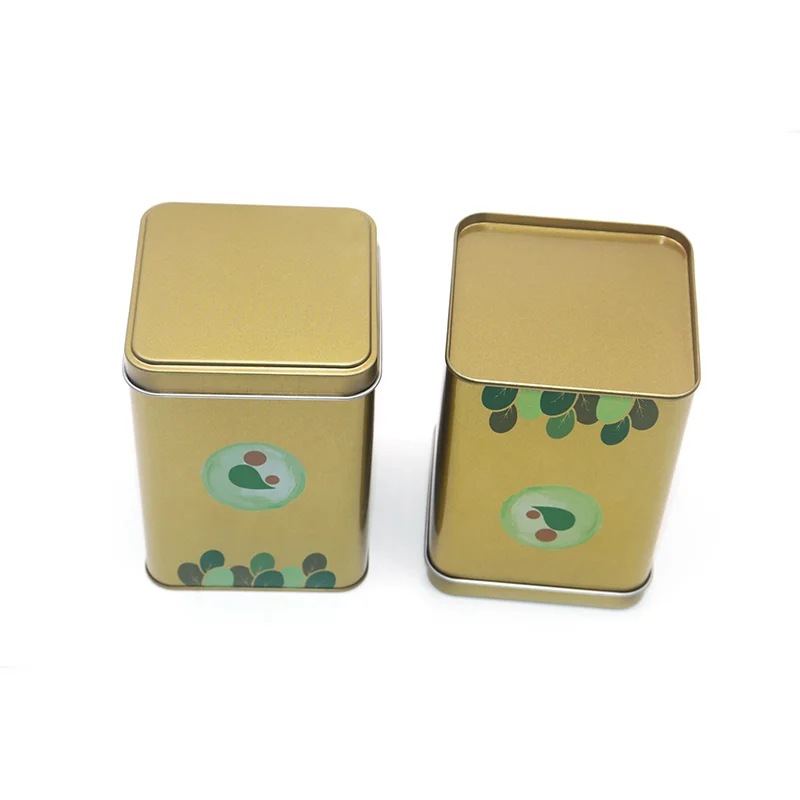 Nice Price food grade square tea tin box packaging metal tea tin storage China manufacturer