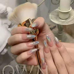 24pcs/box Packaging Press on Nail Wholesale Fake Nails Matte Gel Polish UV Press On Coloured Pre-Glue False Nails