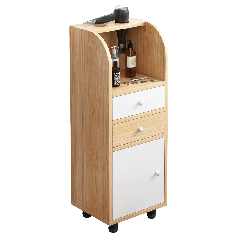 Barber shop mirror table locker can store scissors, combs and other tools, with a noble appearance