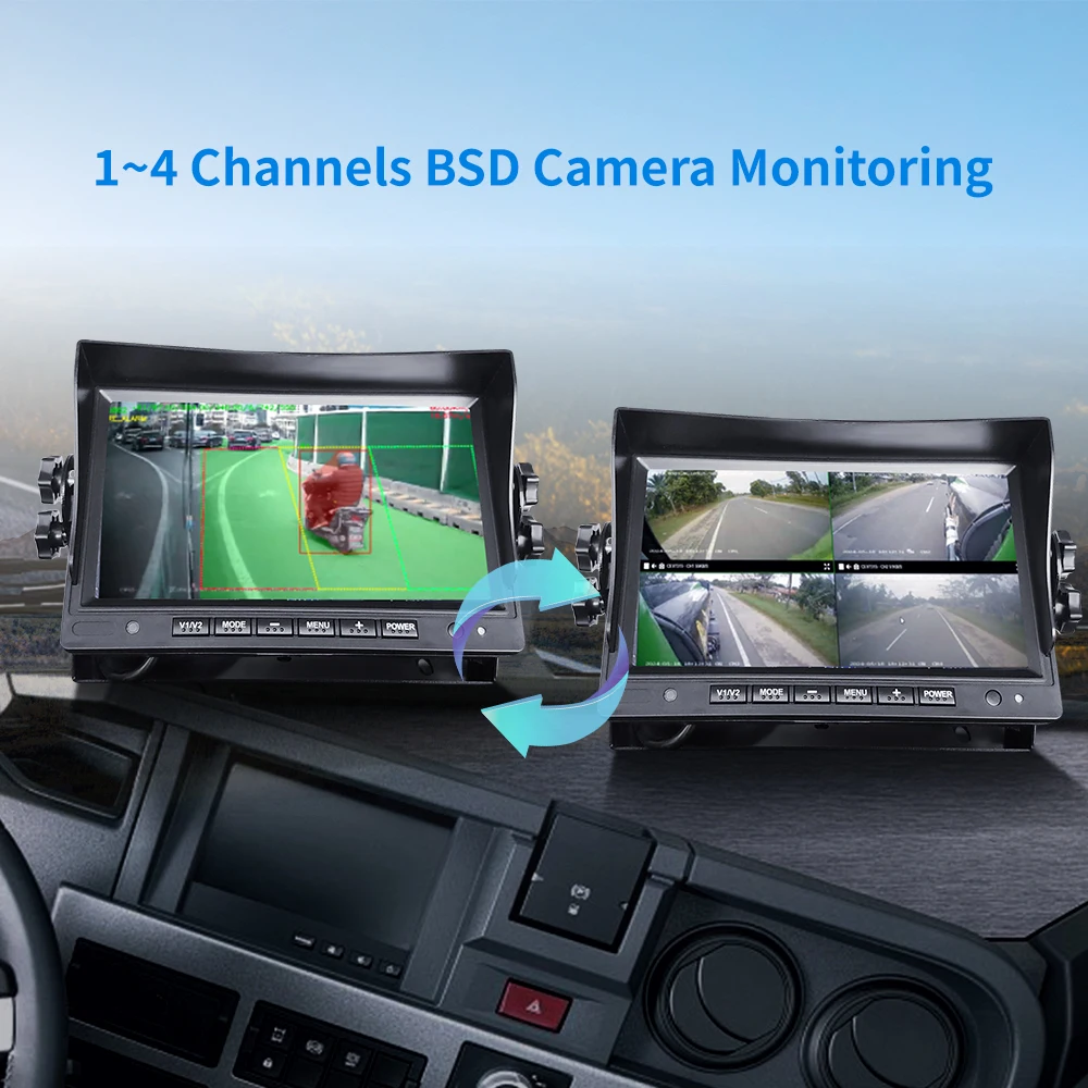 CareDrive MR920-BSD Safety Car Truck Bsd Monitor AI Gps 3G 4G Wifi 1080P Ahd Mdvr Blind Spot Pedestrian Detection Warning System