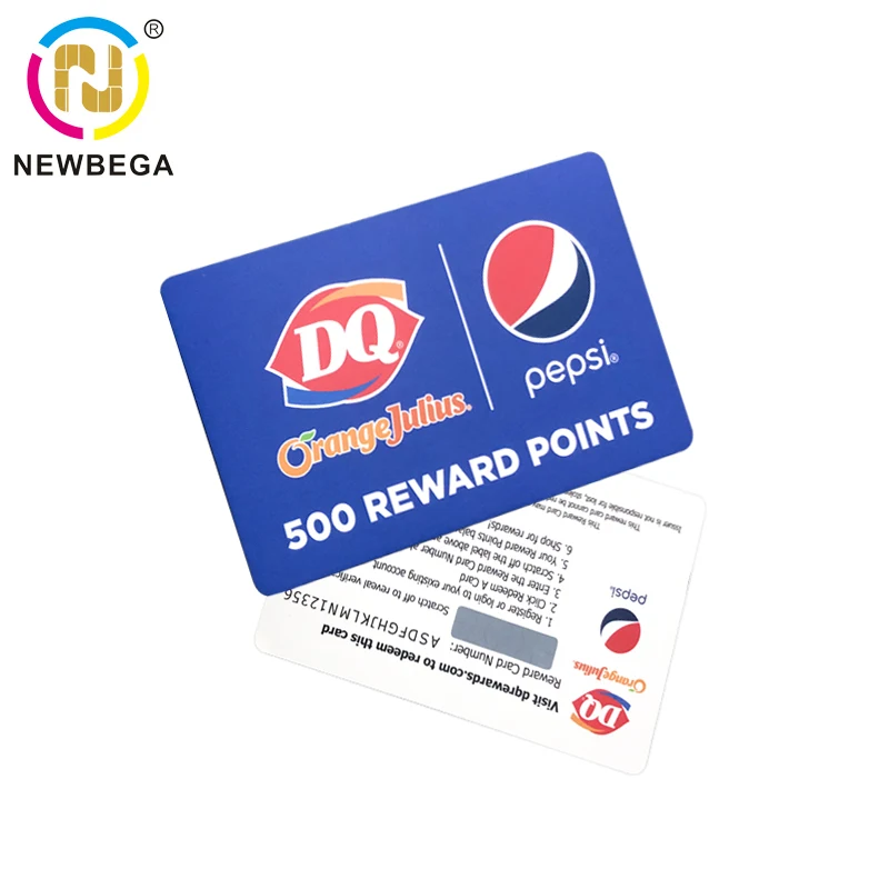 Custom PVC Paper Digital scratch off gift cards Loyalty Point Reward Card Discount Cards