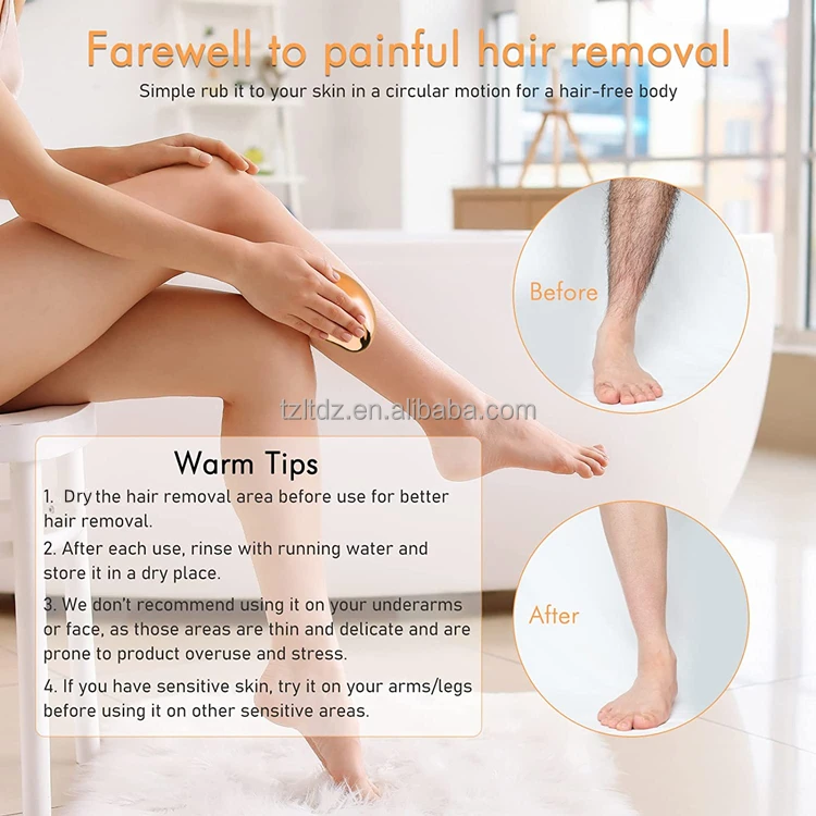 Factory wholesale Upgrade style Painless Exfoliation Hair Removal Tool Crystal Hair Eraser Magic Crystal Hair Remover