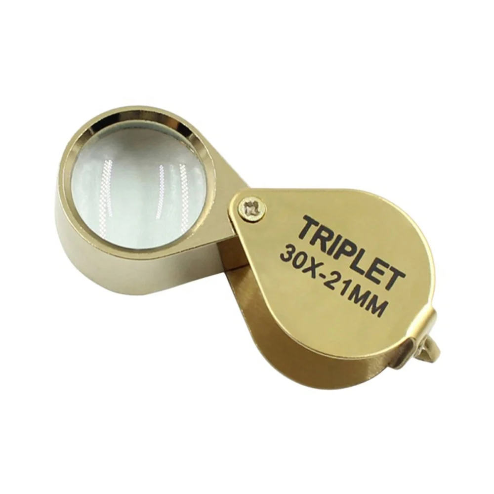 Golden 30x 21mm Jewelers Eye Loupe Magnifier Magnifying glass