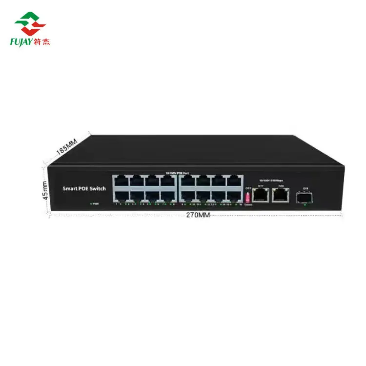 Manufacturer 16 Port 10/100/1000m Watchdog Hi-poe Switch Outdoor Waterproof Gigabit Network Switches