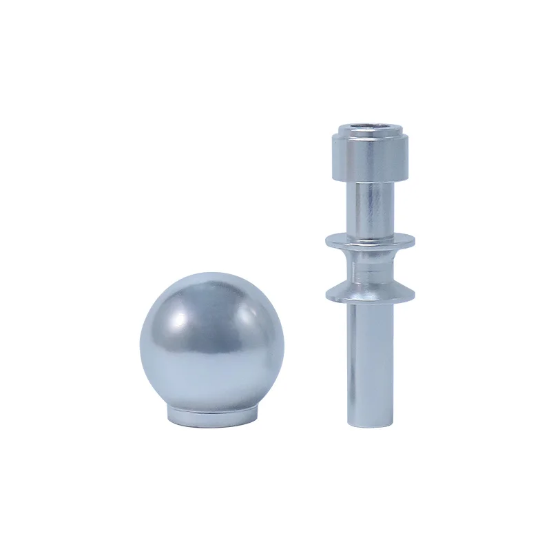 The new car modified ball long rod rod gear, aluminum alloy extended rod blue silver head gear for  Mustang