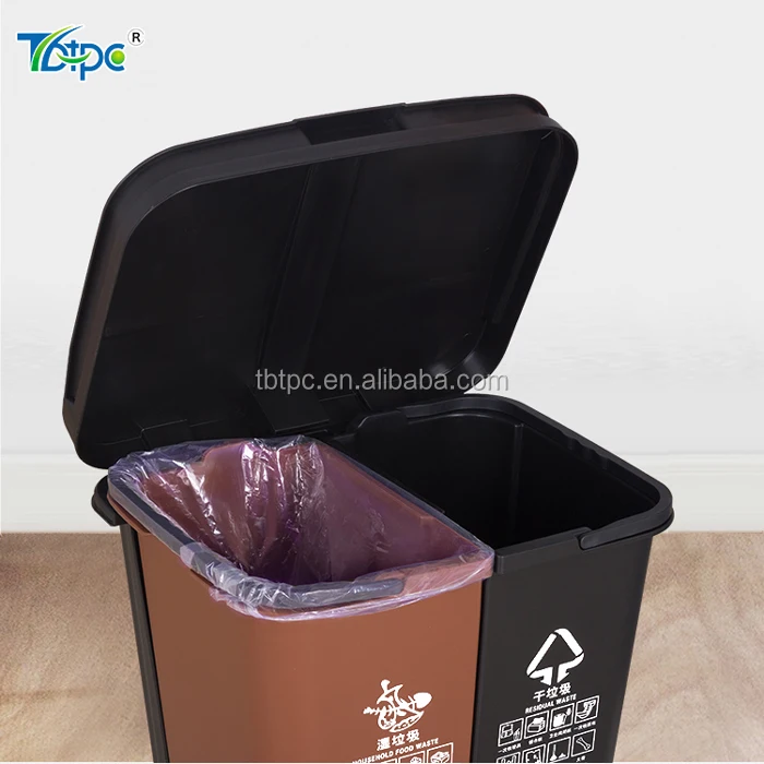 double trash bin 13 gallon / 50l double can
