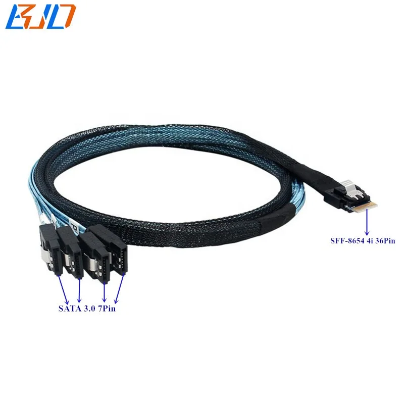  SFF-8654 4i SAS 4 0 порт SATA 3 7Pin передачи данных на жестком диске Raid кабель 6 Гбит/с м 5