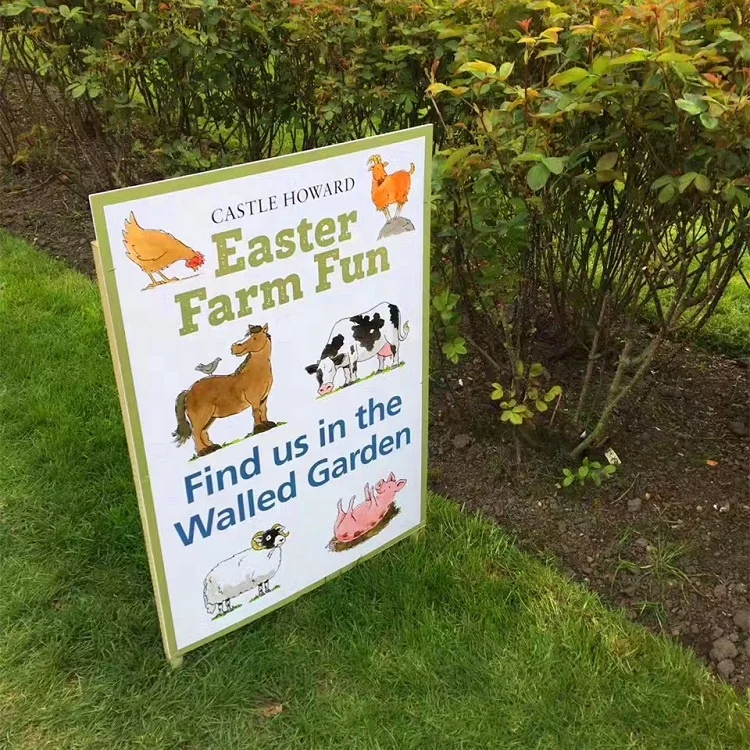Single or double sided corrugated plastic yard sign