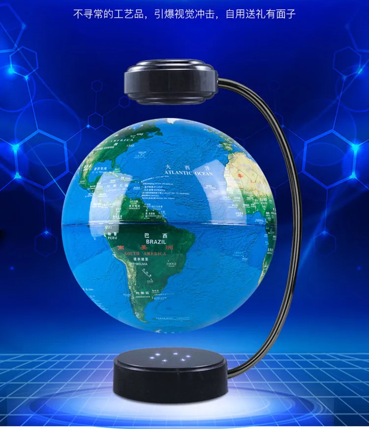 Factory hot sale Decorative floating globe Magnetic levitation rotating globe World map gift