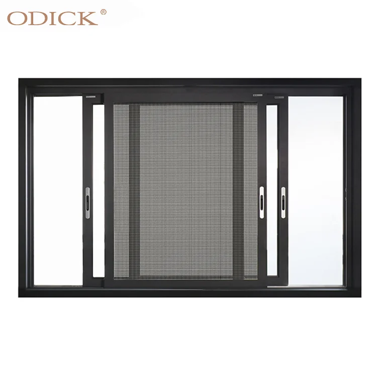 Aluminum Hurricane Impact Sliding Windows Doors  Modern Glass With Screen Sliding Windows