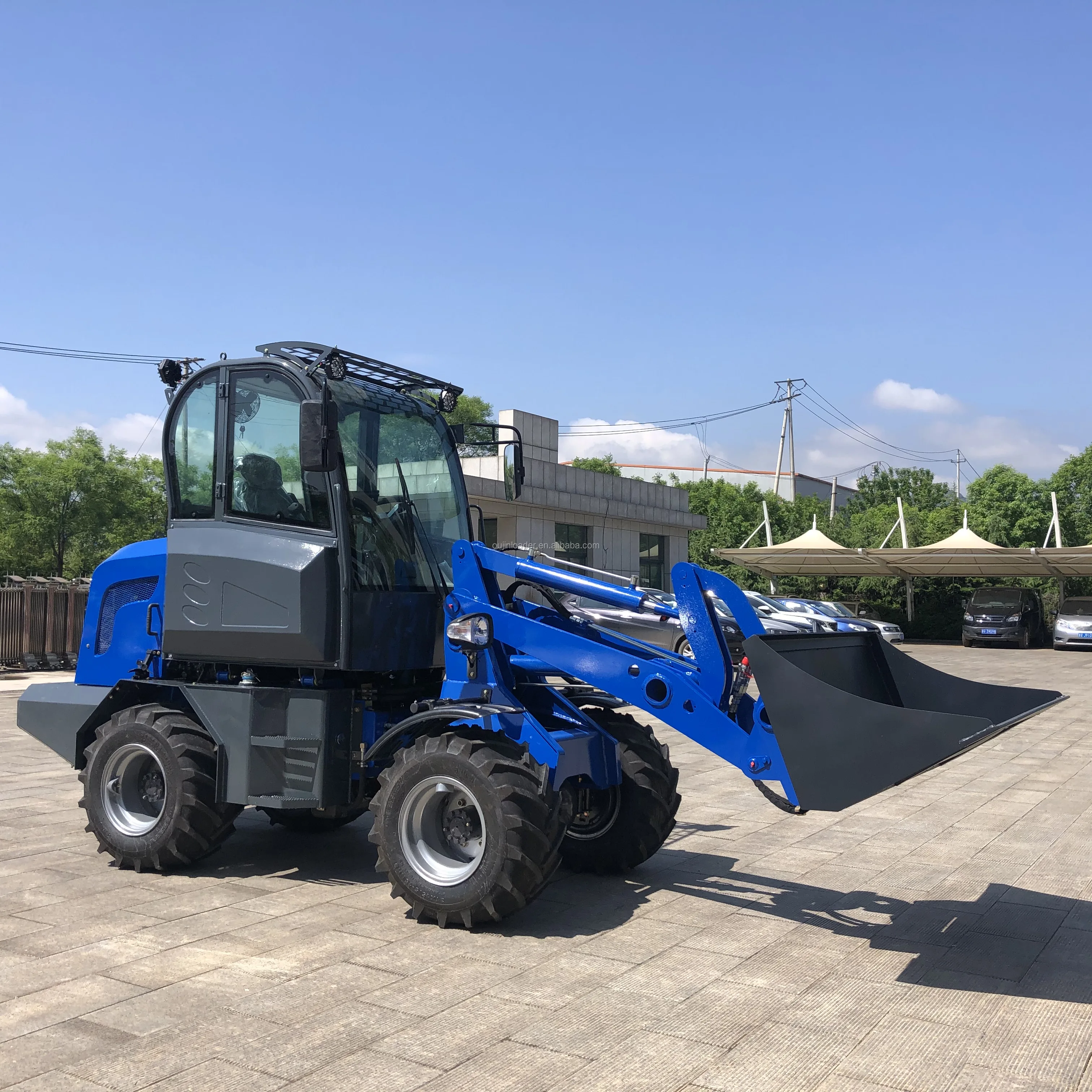 Мини-погрузчик kubota дизельный двигатель Eougem 1 тонный погрузчик на открытом воздухе с использованием фронтального погрузчика для продажи