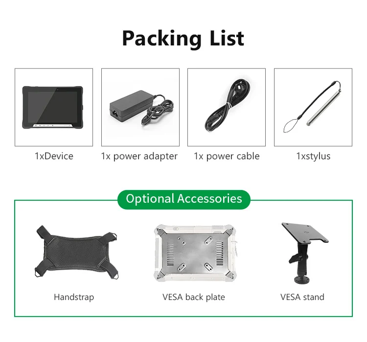 10 Inch Win 10  I3 I5 I7 Industrial Rugged Tablet PC Windows With WiFi BT GPS  Nfc Rfid Reader 1D 2D Barcode Scanner Fingerprint