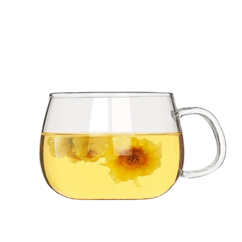 
 Термостойкая стеклянная кружка с ручкой из боросиликатного стекла, 350 мл  