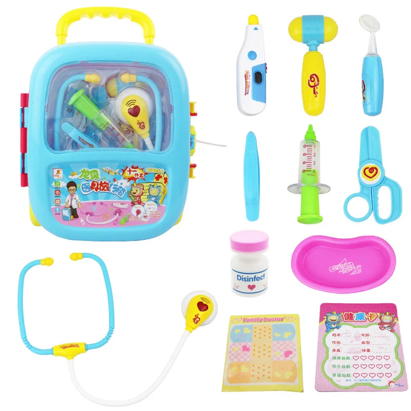 Play House doctor toys Baby Simulation Medicine Box kid toy doctor play set Stethoscope Injections educational toys for kids