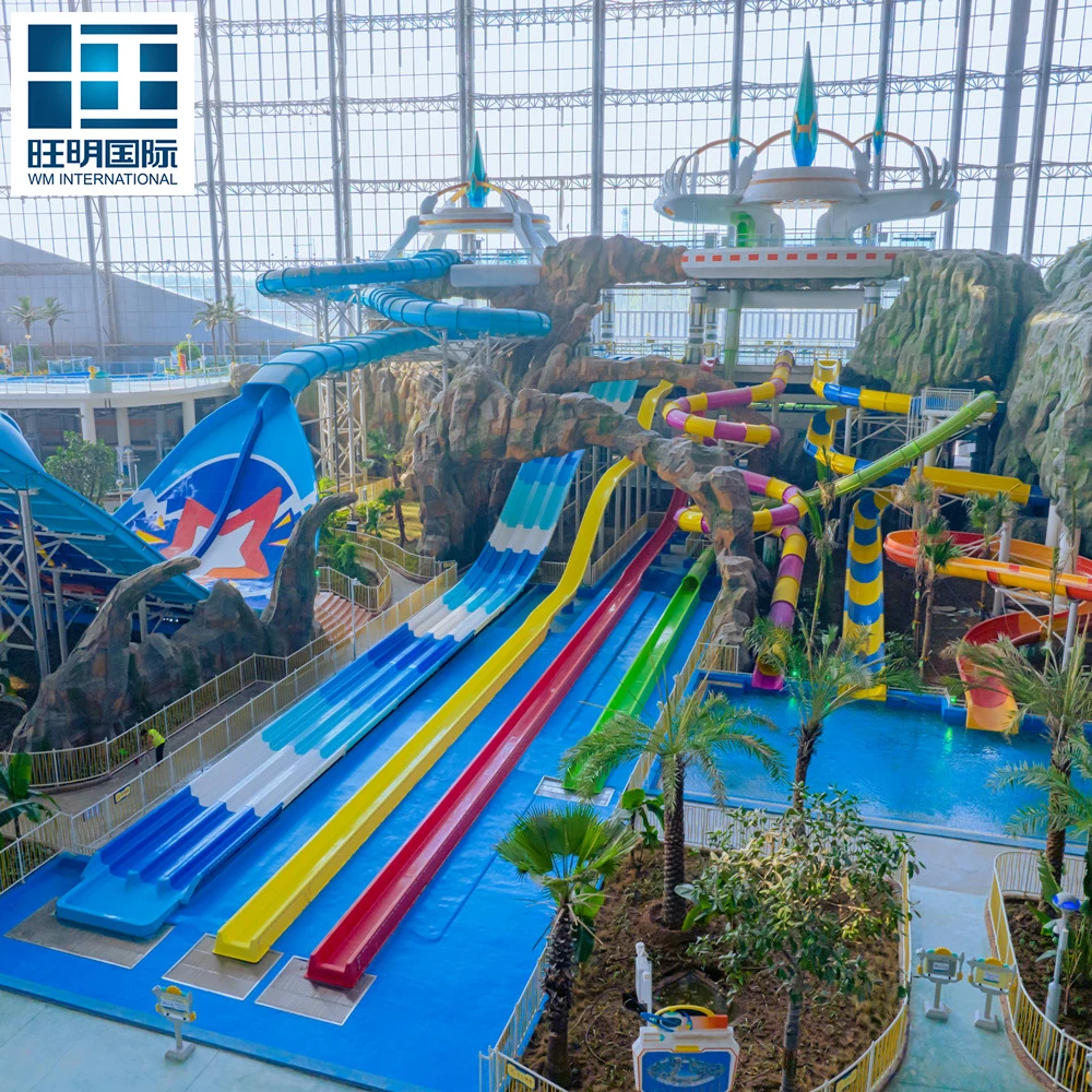 Commercial Fiberglass Water Slide Water Park Equipment For Outdoor Water Park