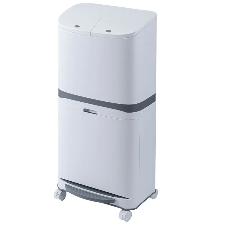 2021 new design kitchen trash can sorting garbage cans household dry and wet separation with lid