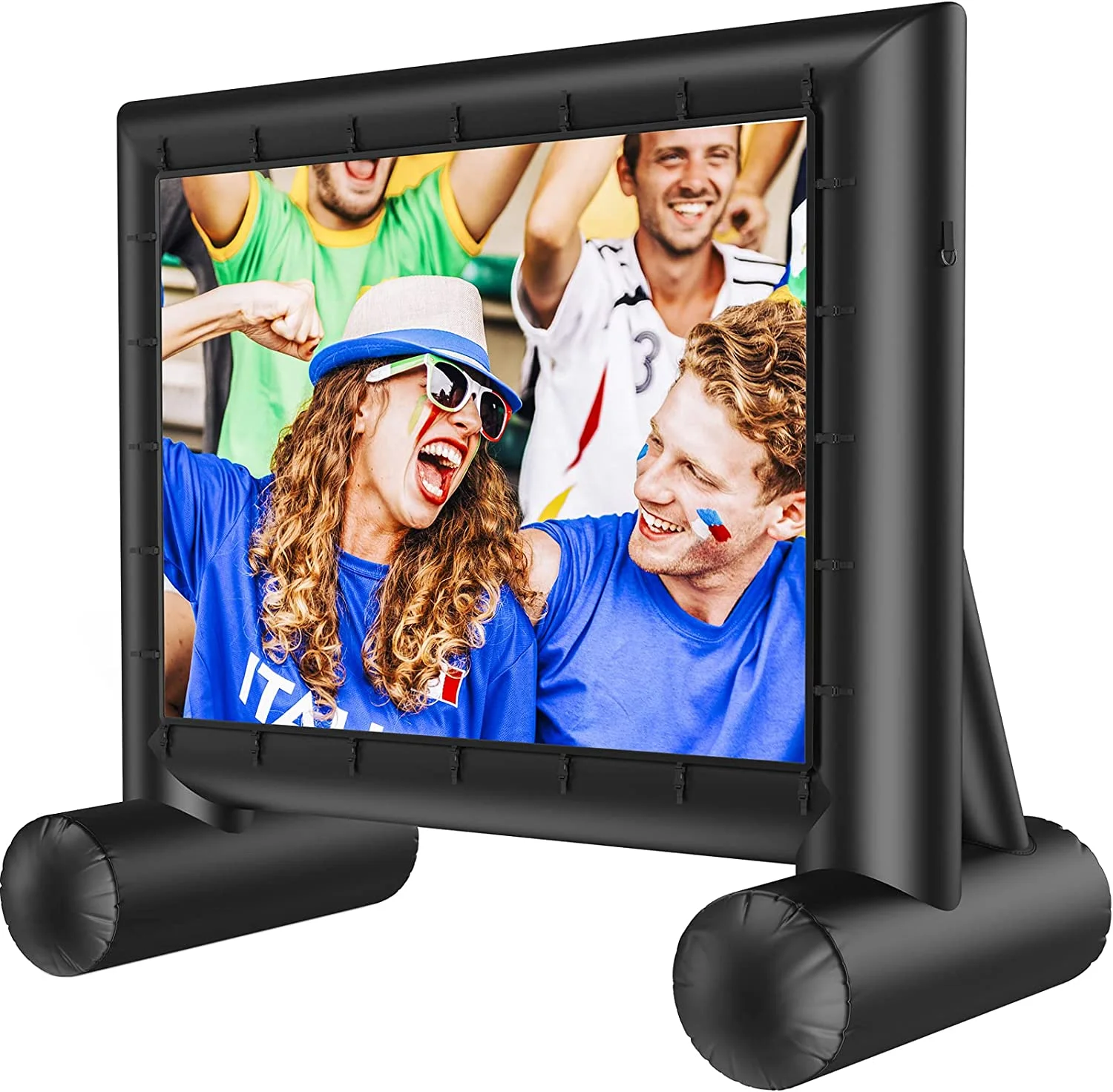 Large Inflatable Tv Movie Screen Projector Foldable Portable Outdoor Stand Yard Projector Screen Cinema With Inflatable Chair