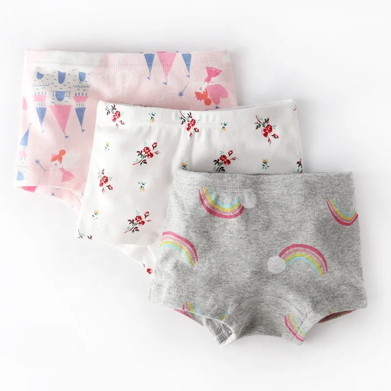 
Factory New Fashion girls preteen underwear Soft cute girls underwear sweet printing design young girls underwear 