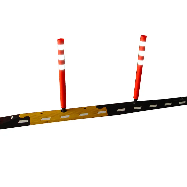 35-Inch TPU Rebound Traffic Safety Barrier Warning Post Roadway Construction Bollard Traffic Separator